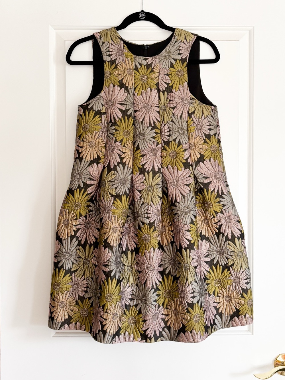 Cynthia Rowley metallic floral jacquard dress